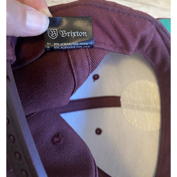 Brixton Hat Mens OSFM Maroon Trade Mark Supply Adjustable - Picture 9 of 10